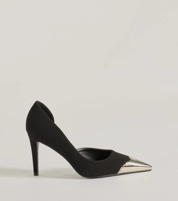 Country Chic Western Toe Cap Stiletto Pumps - Image 2