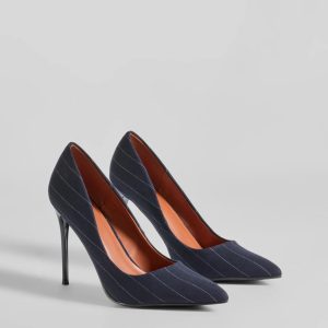 Pursuit Of Chic Pinstriped Stiletto Pumps
