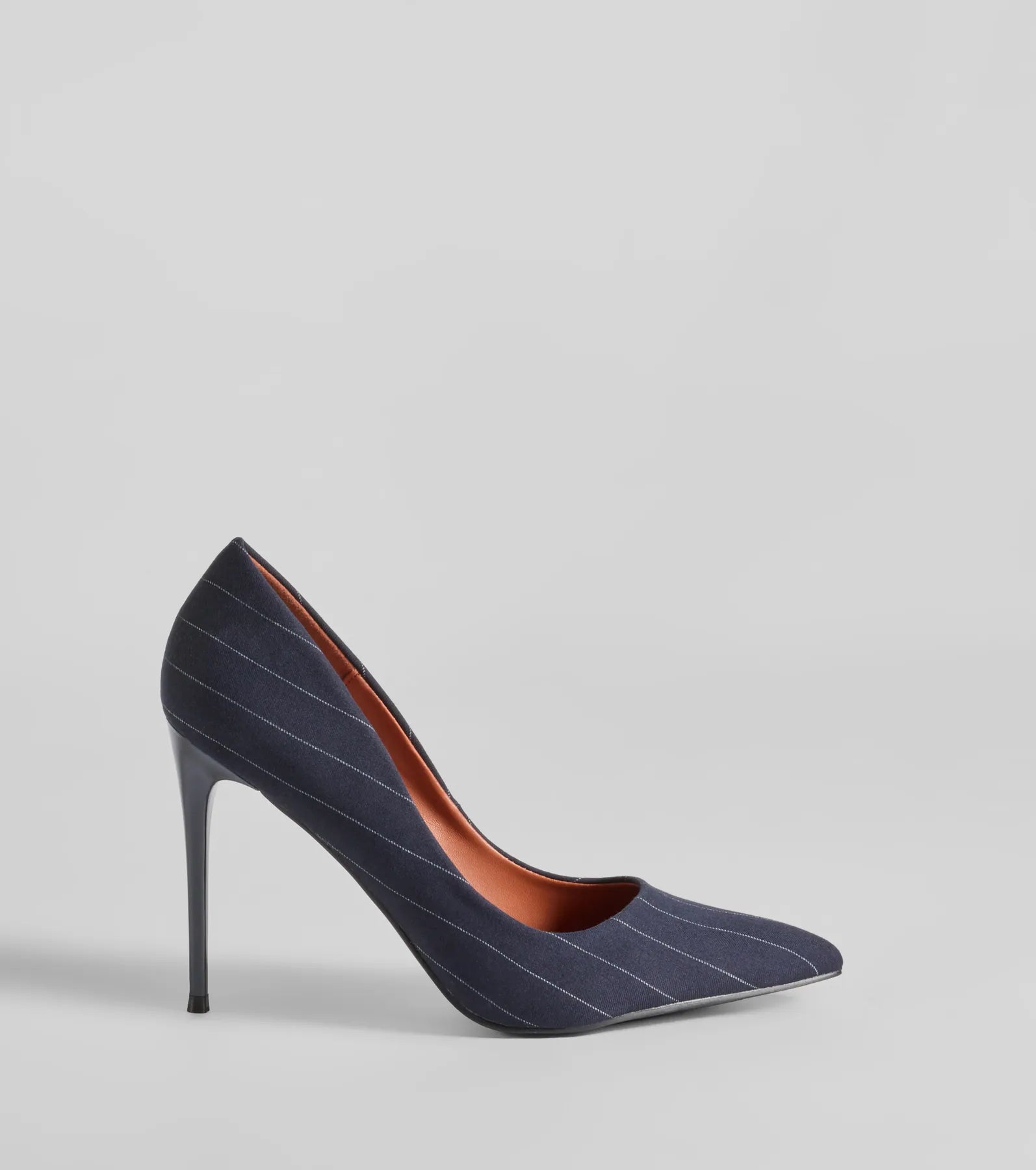 Pursuit Of Chic Pinstriped Stiletto Pumps - Image 2