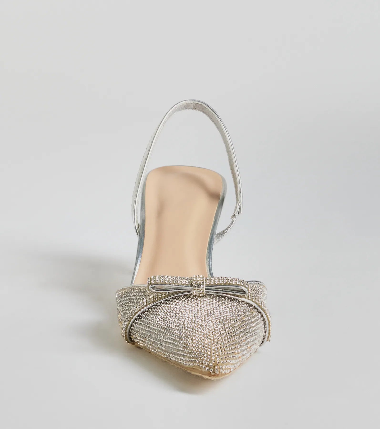 Sparkly Deets Rhinestone Bow Stiletto Pumps - Image 3
