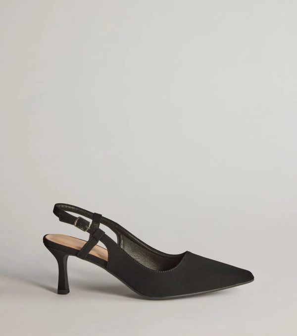 Forever Chic Pointed-Toe Slingback Kitten Heels - Image 2
