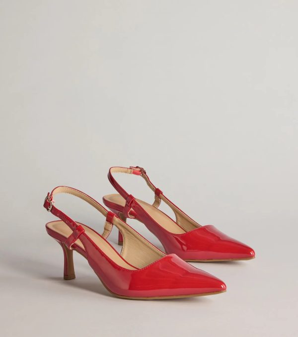 Forever Chic Pointed-Toe Slingback Kitten Heels - Image 9