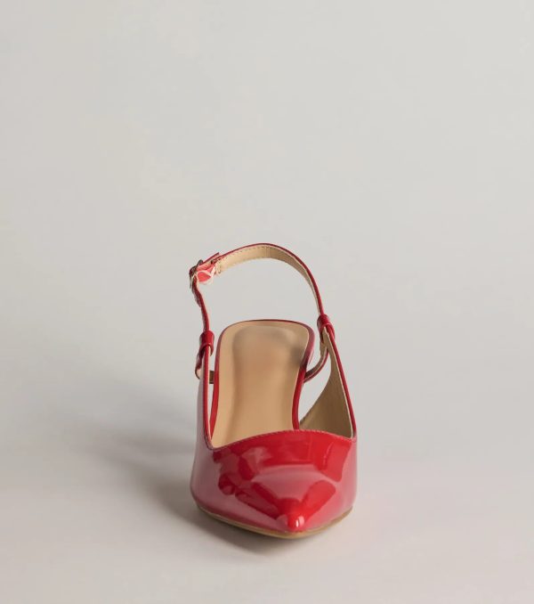 Forever Chic Pointed-Toe Slingback Kitten Heels - Image 11