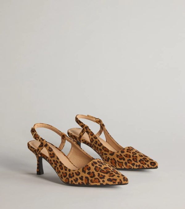 Forever Chic Pointed-Toe Slingback Kitten Heels - Image 5