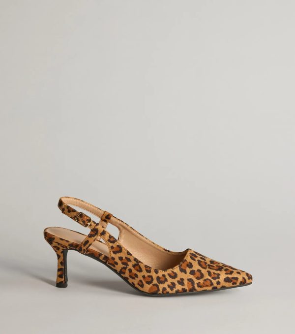 Forever Chic Pointed-Toe Slingback Kitten Heels - Image 6