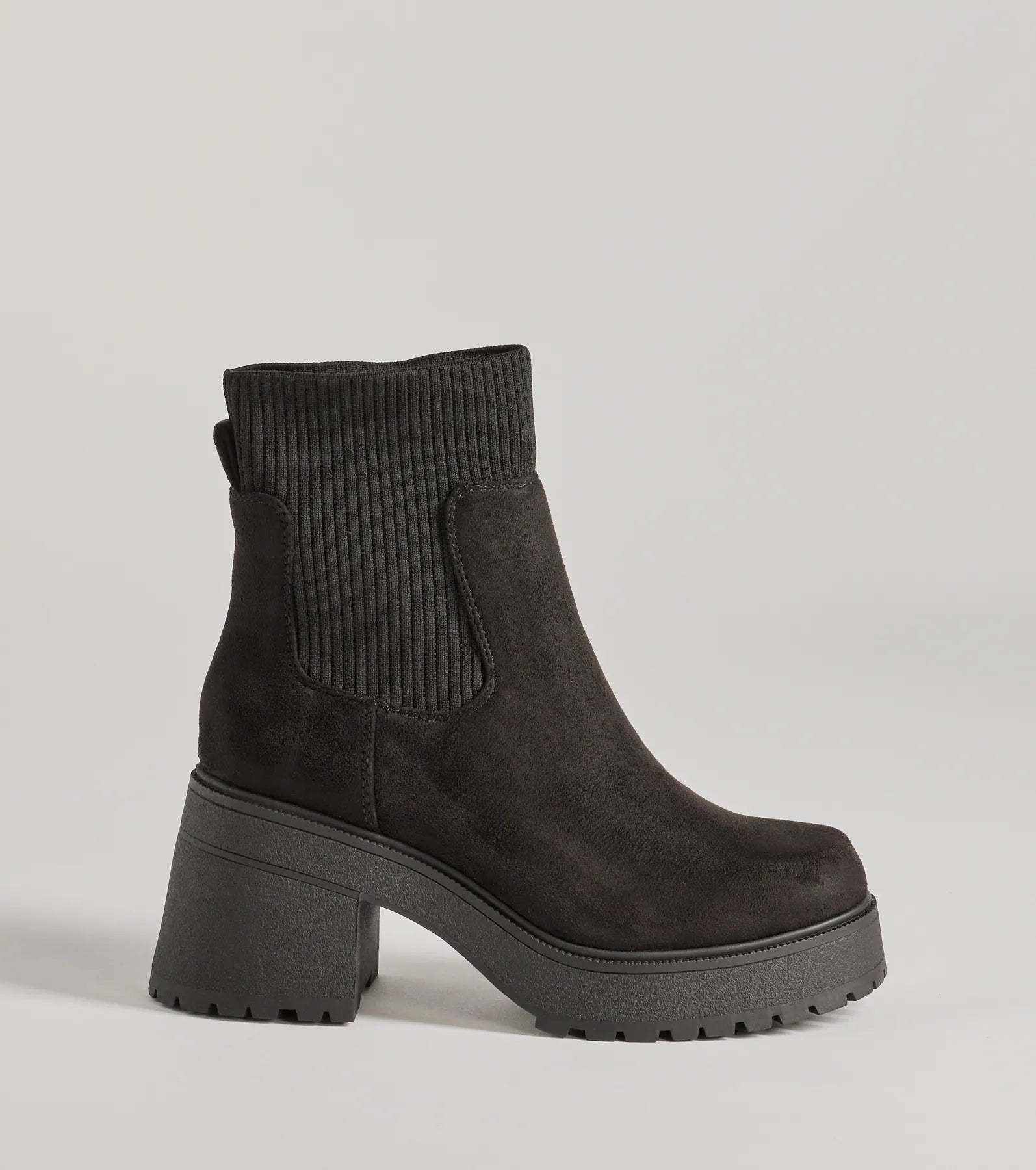 Cool-Girl Edge Platform Block Heel Booties - Image 2