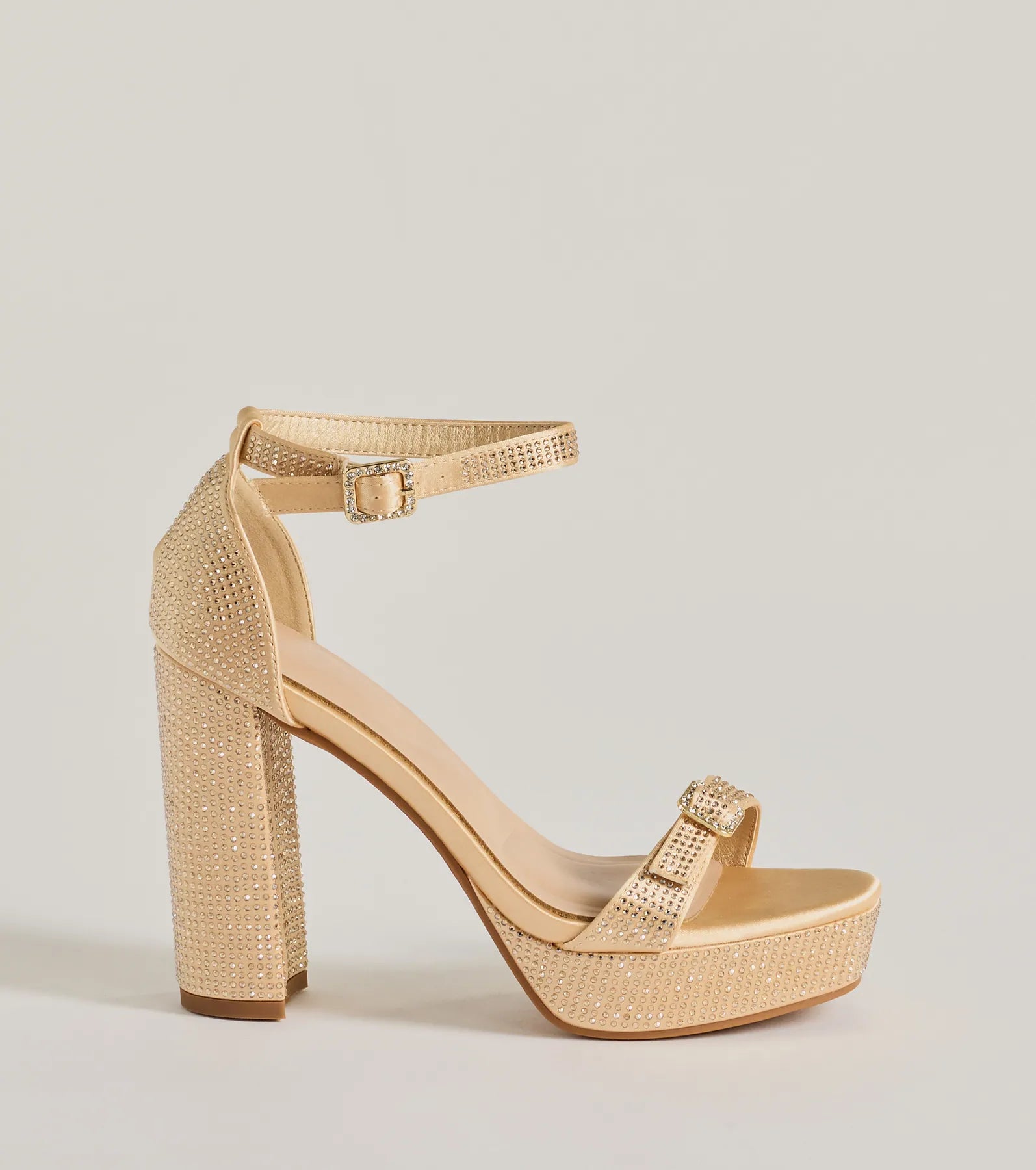 Endless Glow Rhinestone Platform Heels - Image 2