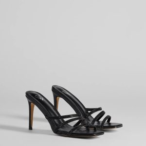 Staying Out Tonight Rhinestone Strappy Stiletto Heels