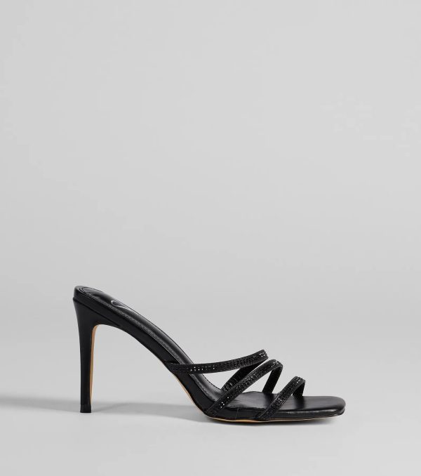 Staying Out Tonight Rhinestone Strappy Stiletto Heels - Image 2