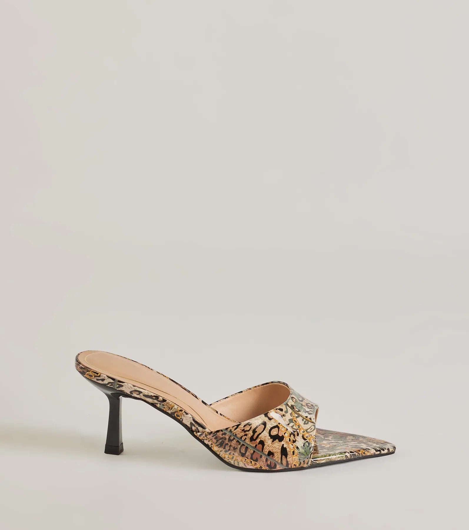 Roaring Luxe Leopard Print Stiletto Mules - Image 2
