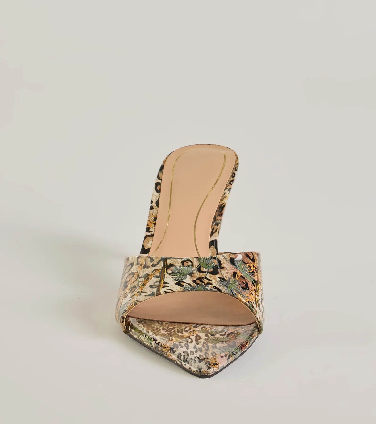 Roaring Luxe Leopard Print Stiletto Mules - Image 3
