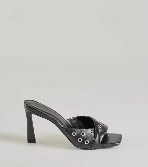Trendy Twist Strap Stiletto Mules - Image 2