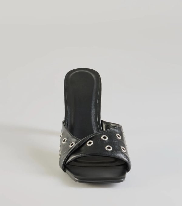 Trendy Twist Strap Stiletto Mules - Image 3