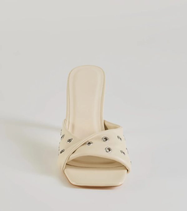 Trendy Twist Strap Stiletto Mules - Image 8