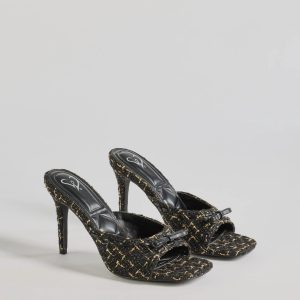 Sophisticated Charm Houndstooth Mules