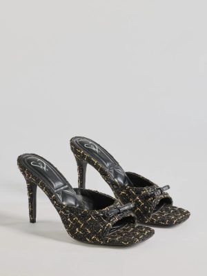 Sophisticated Charm Houndstooth Mules