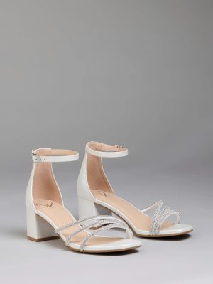 Ultra Luxe Rhinestone Short Block Heels