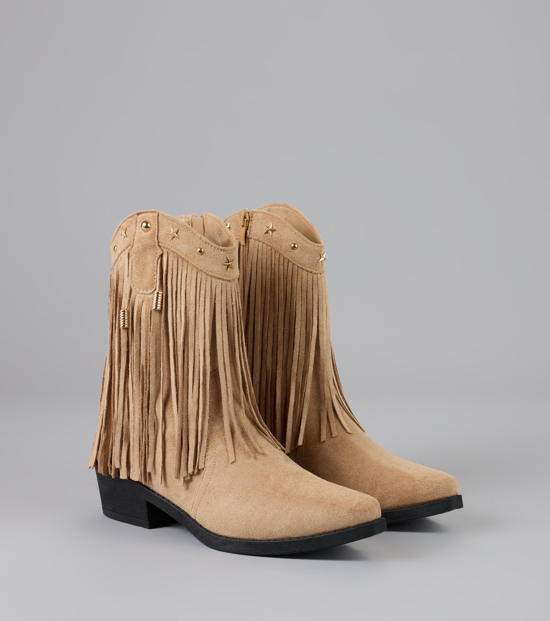 Fringe Flirt Studded Cowboy Boots - Image 5
