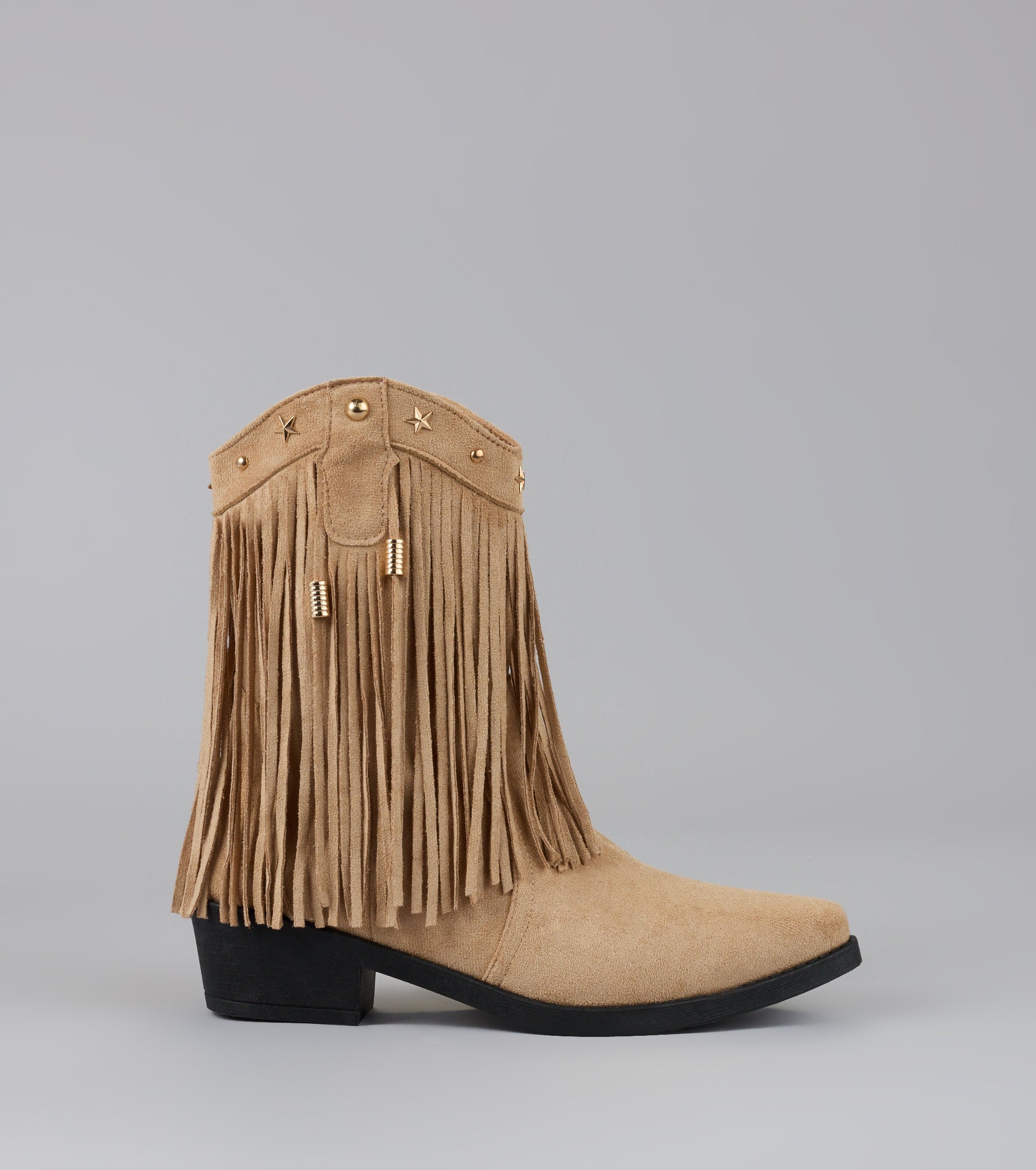 Fringe Flirt Studded Cowboy Boots - Image 6
