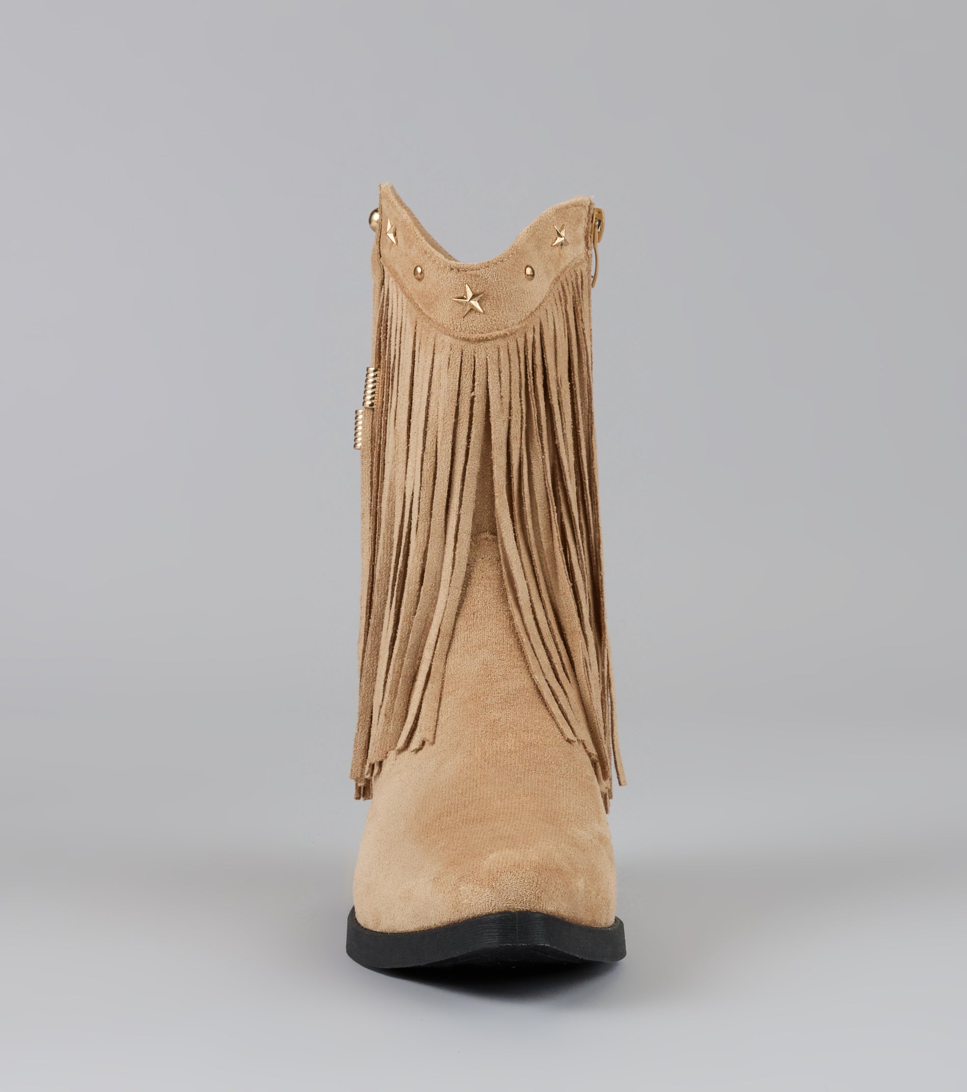 Fringe Flirt Studded Cowboy Boots - Image 7