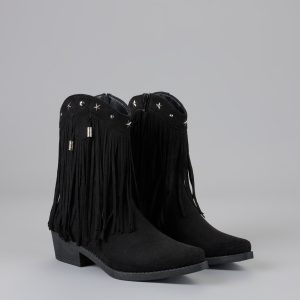 Fringe Flirt Studded Cowboy Boots