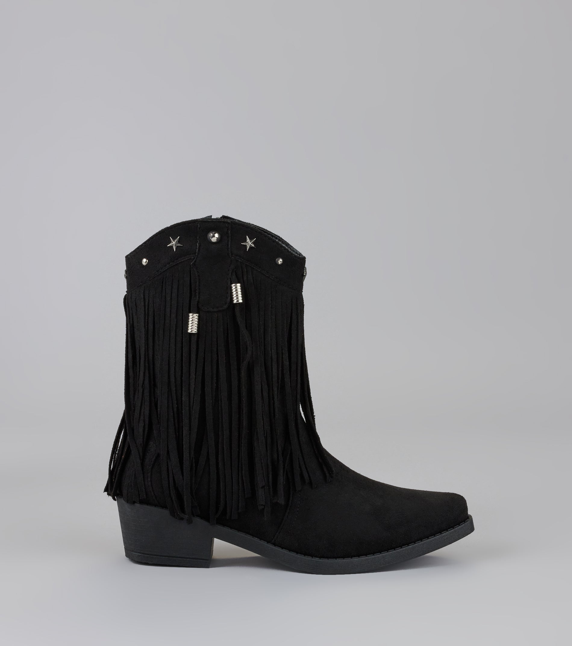 Fringe Flirt Studded Cowboy Boots - Image 2