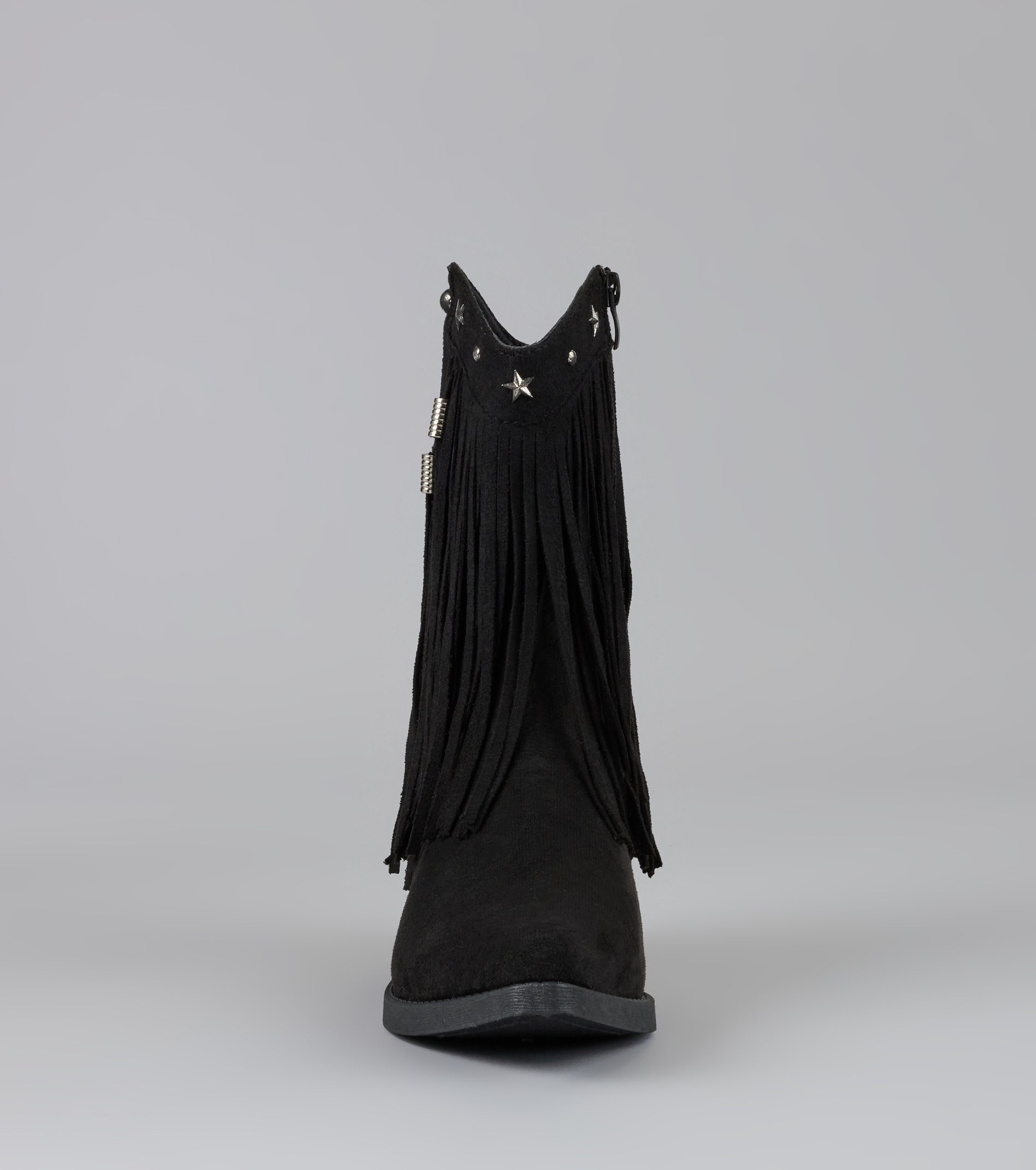 Fringe Flirt Studded Cowboy Boots - Image 3