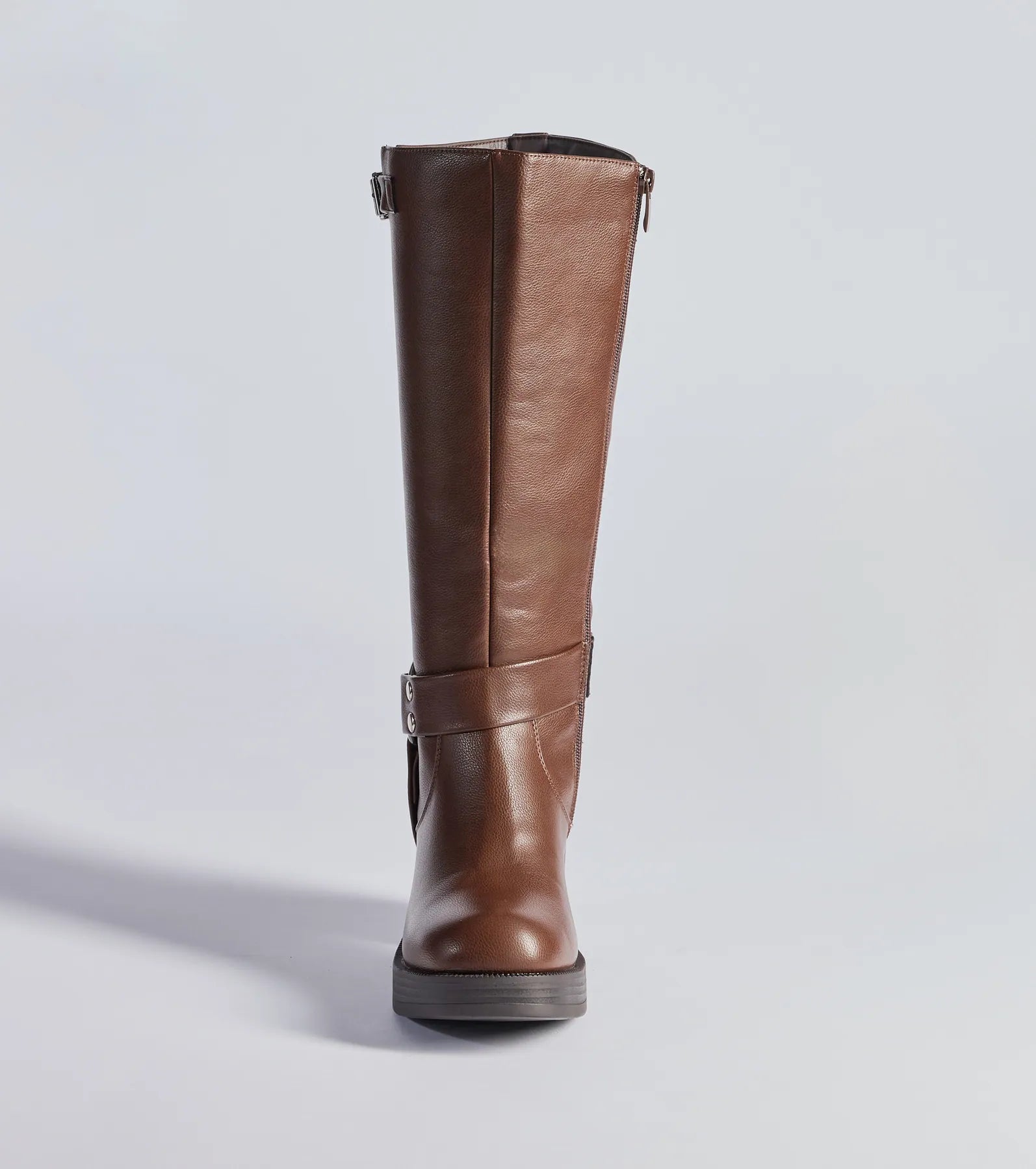 Sleek Strut Under-The-Knee Moto Boots - Image 7
