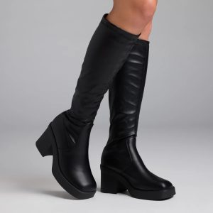 Step Out Platform Block Heel Boots