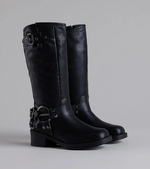Bring The Edge Buckled Square Toe Boots - Image 5