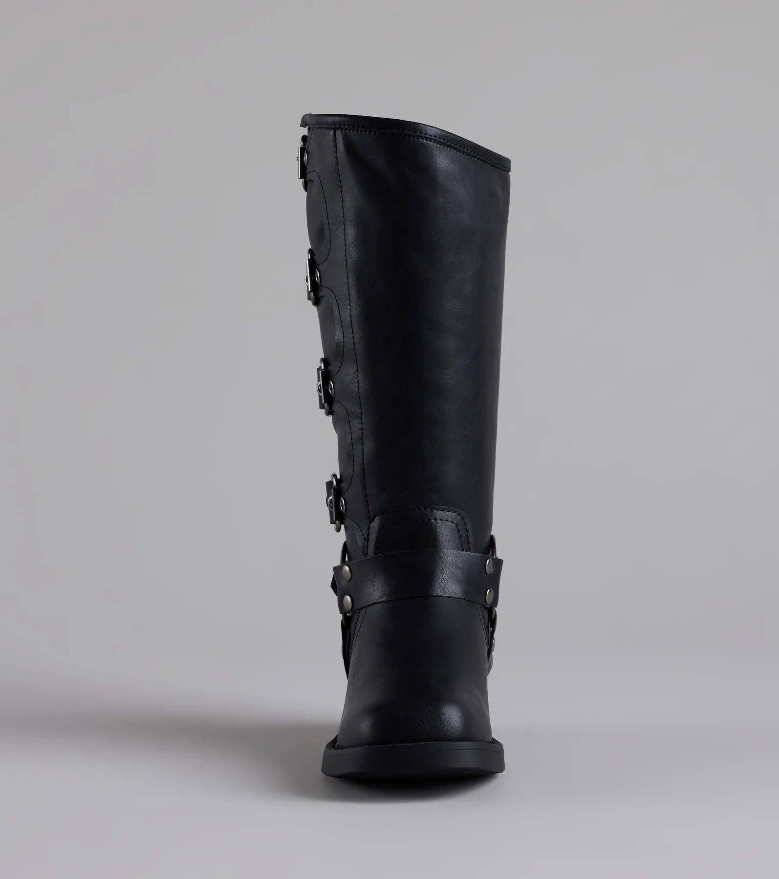 Totally Edgy Buckled Square Toe Boots - Image 3