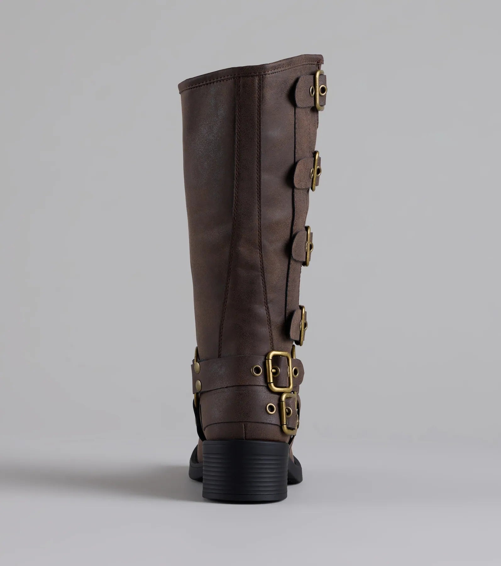 Totally Edgy Buckled Square Toe Boots - Image 8