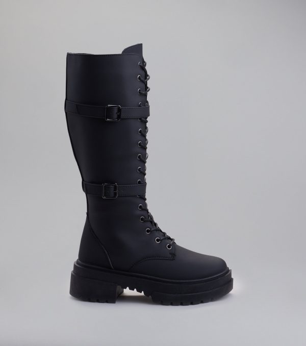 Serve and Slay Under The Knee Combat Boots - Image 3