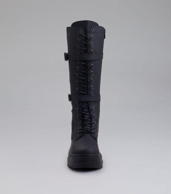 Serve and Slay Under The Knee Combat Boots - Image 5