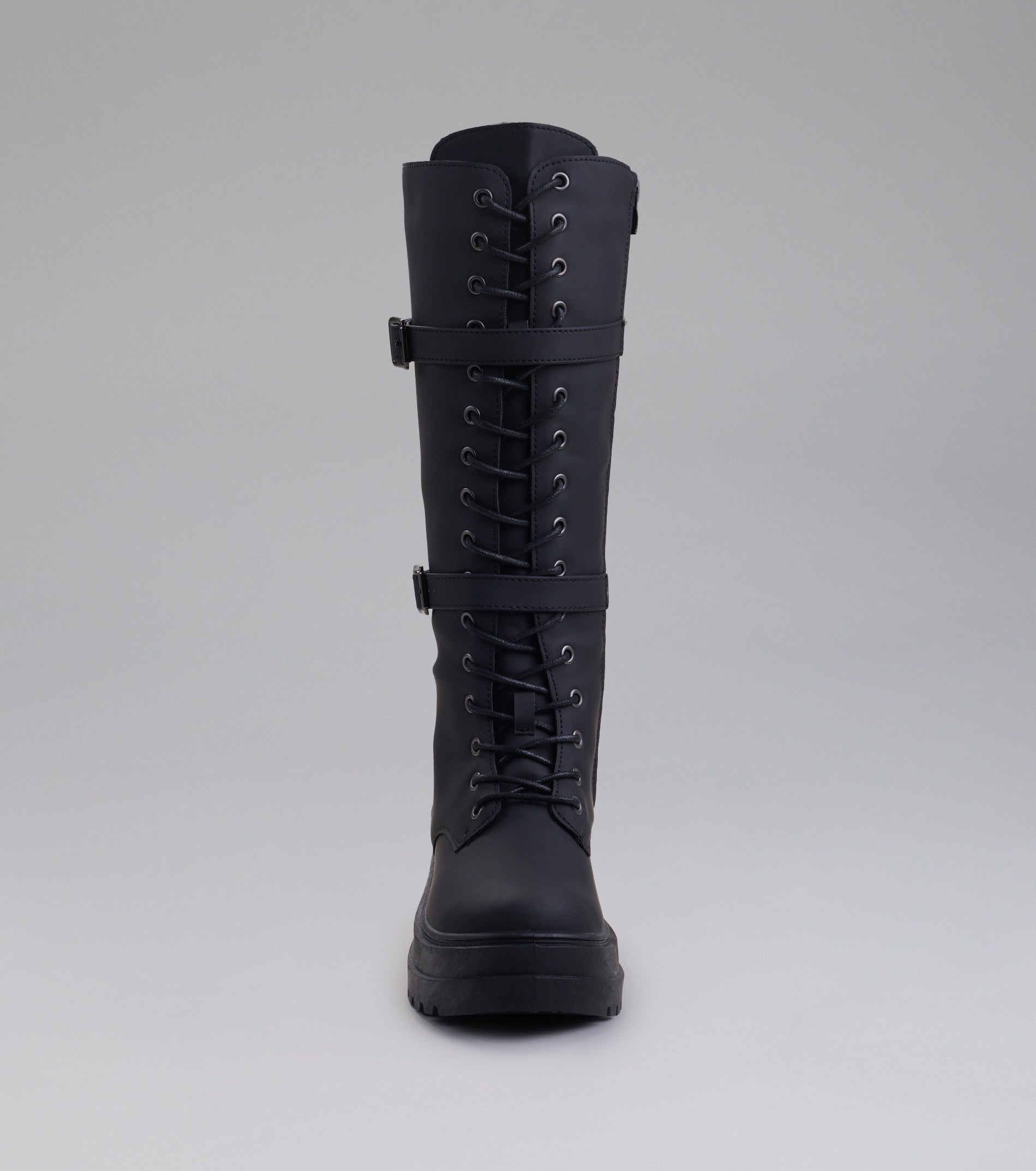 Serve and Slay Under The Knee Combat Boots - Image 5