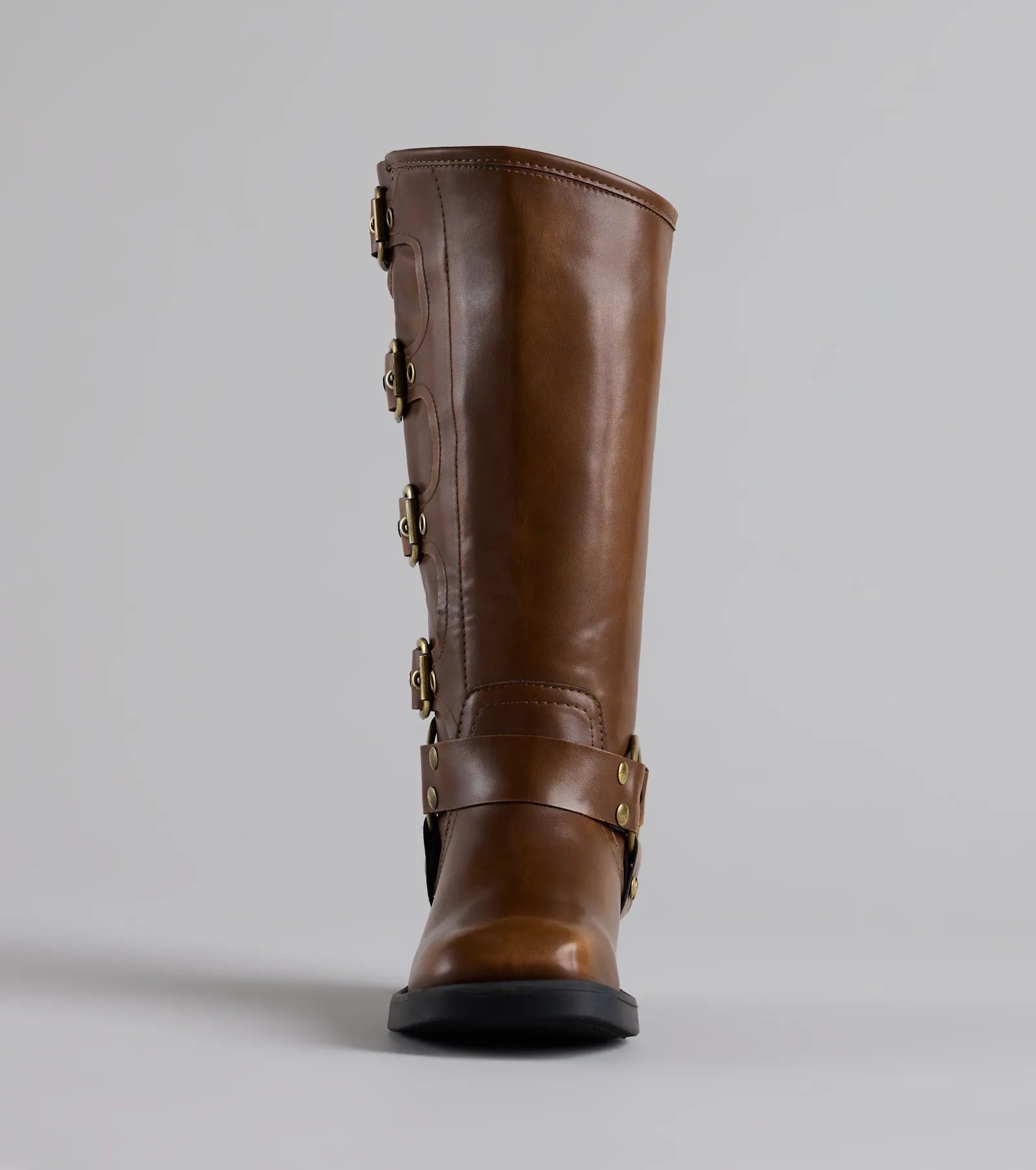 Totally Edgy Buckled Square Toe Boots - Image 12
