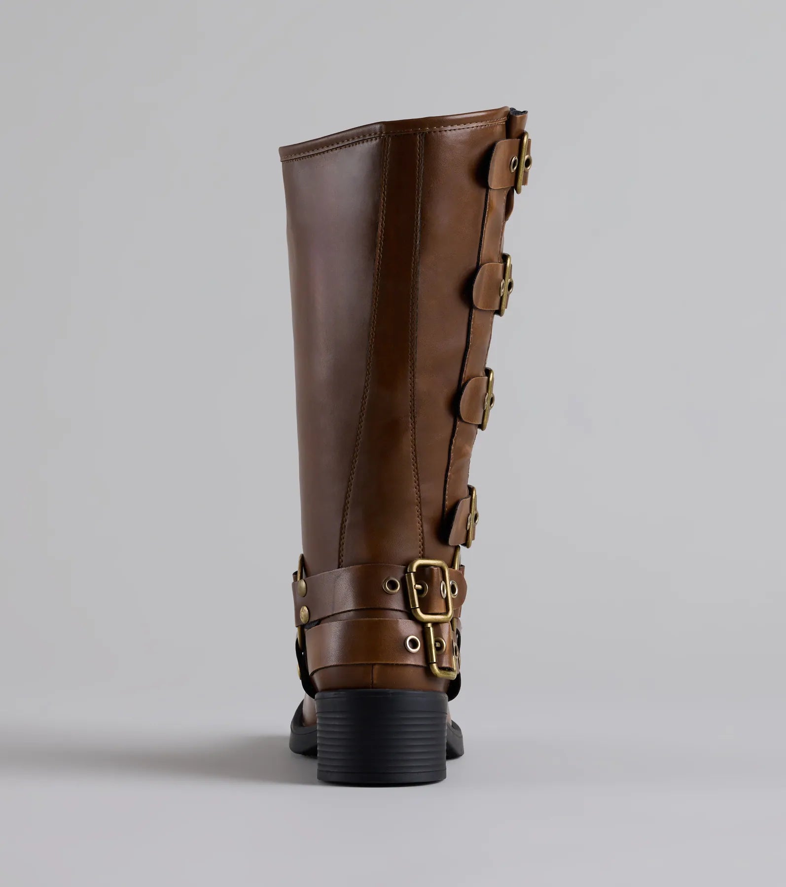 Totally Edgy Buckled Square Toe Boots - Image 13