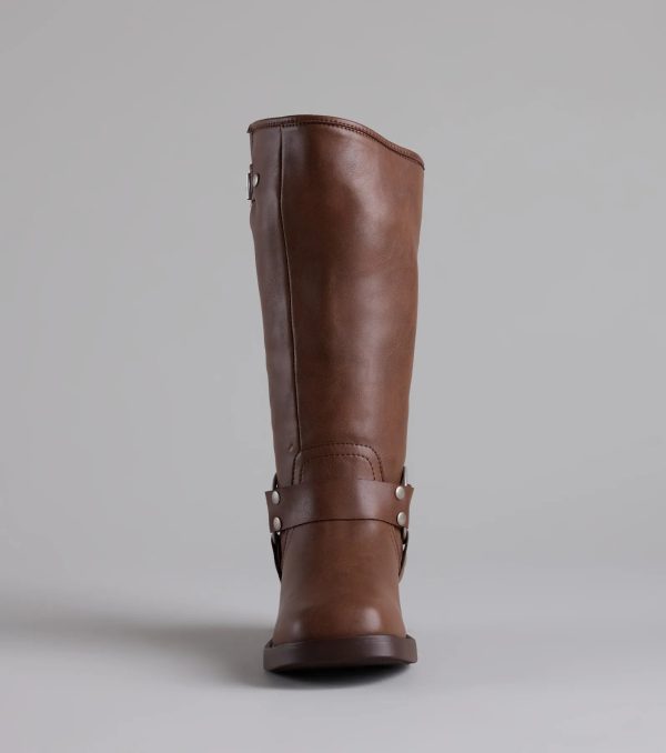 Bring The Edge Buckled Square Toe Boots - Image 3