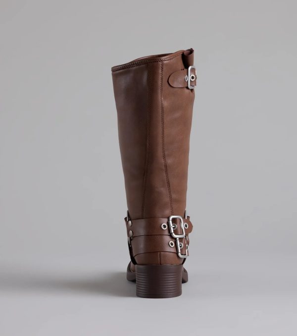 Bring The Edge Buckled Square Toe Boots - Image 4