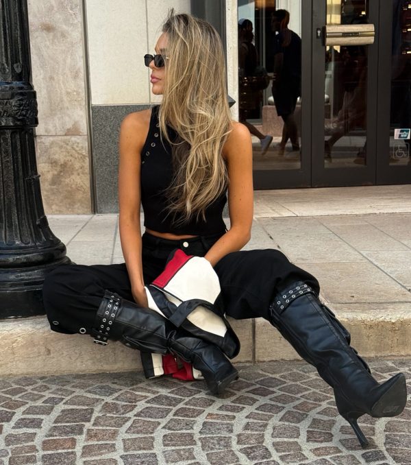 Hot on the Heist Buckled Pocket Stiletto Boots - Image 6