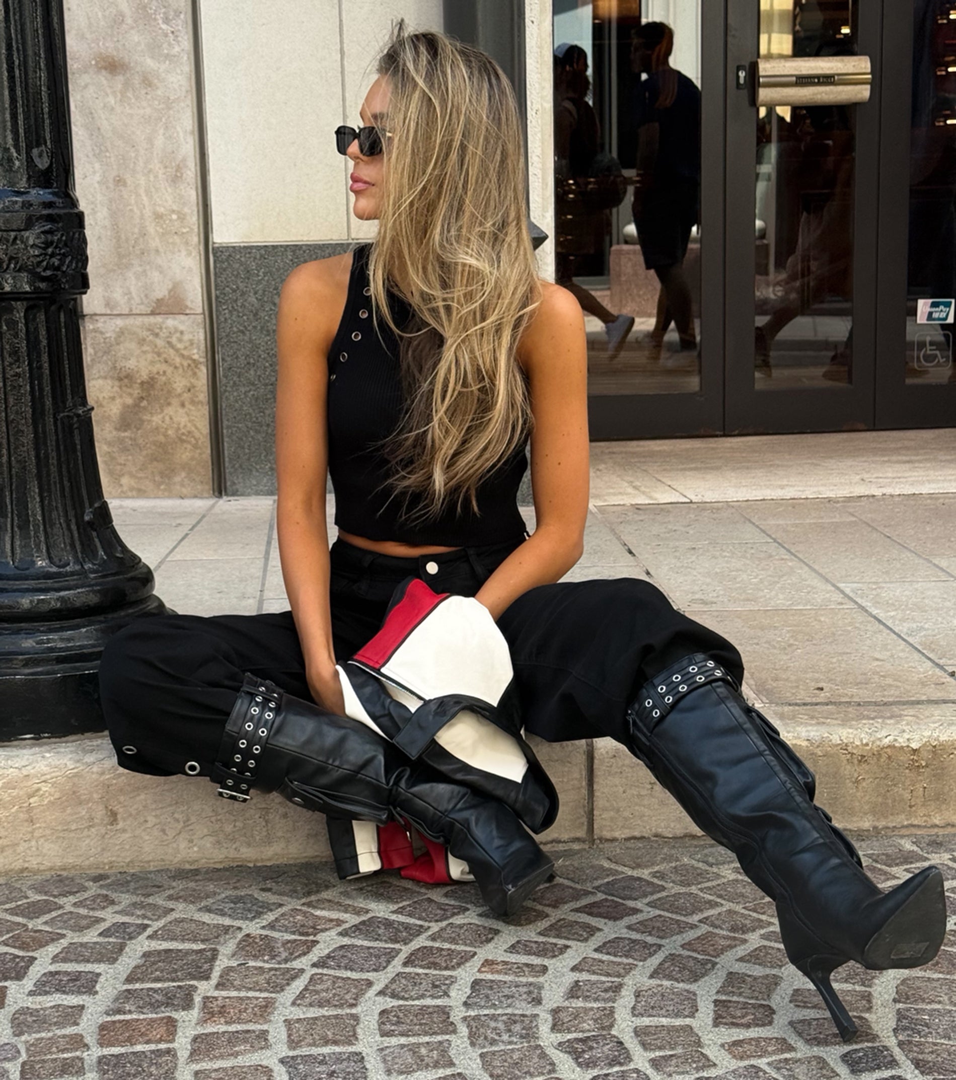 Hot on the Heist Buckled Pocket Stiletto Boots - Image 6