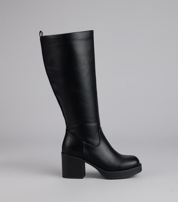 City Edge Wide Calf Platform Boots - Image 2