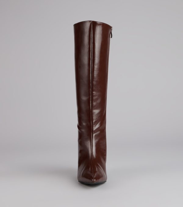 Sleek Stance Faux Leather Stiletto Boots - Image 7