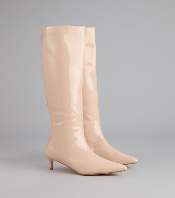 Attitude Strut Patent Stiletto Boots - Image 5