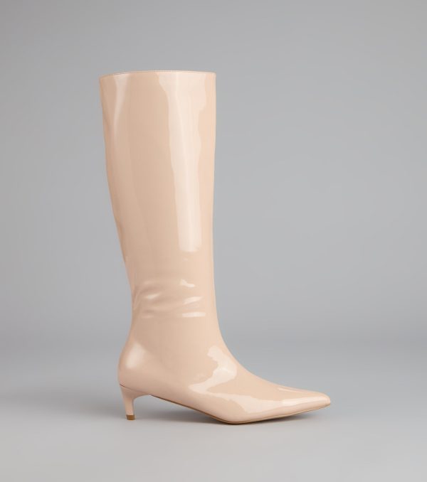 Attitude Strut Patent Stiletto Boots - Image 6