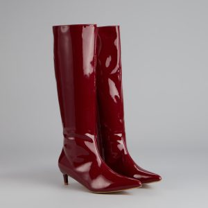 Attitude Strut Patent Stiletto Boots