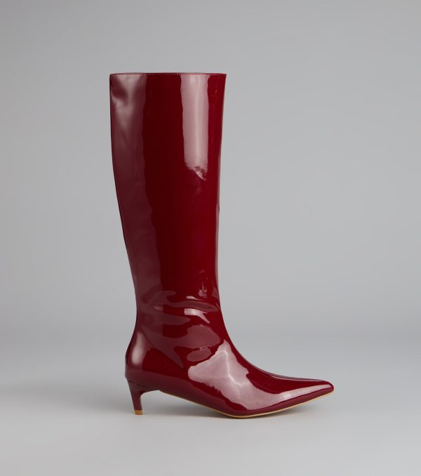 Attitude Strut Patent Stiletto Boots - Image 2