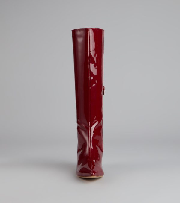 Attitude Strut Patent Stiletto Boots - Image 3
