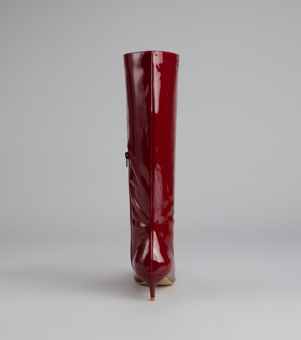 Attitude Strut Patent Stiletto Boots - Image 4