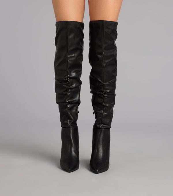 Season's Sleek Thigh-High Stiletto Boots - Image 2